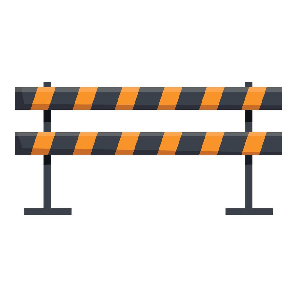 Black and orange striped barrier blocking access vector