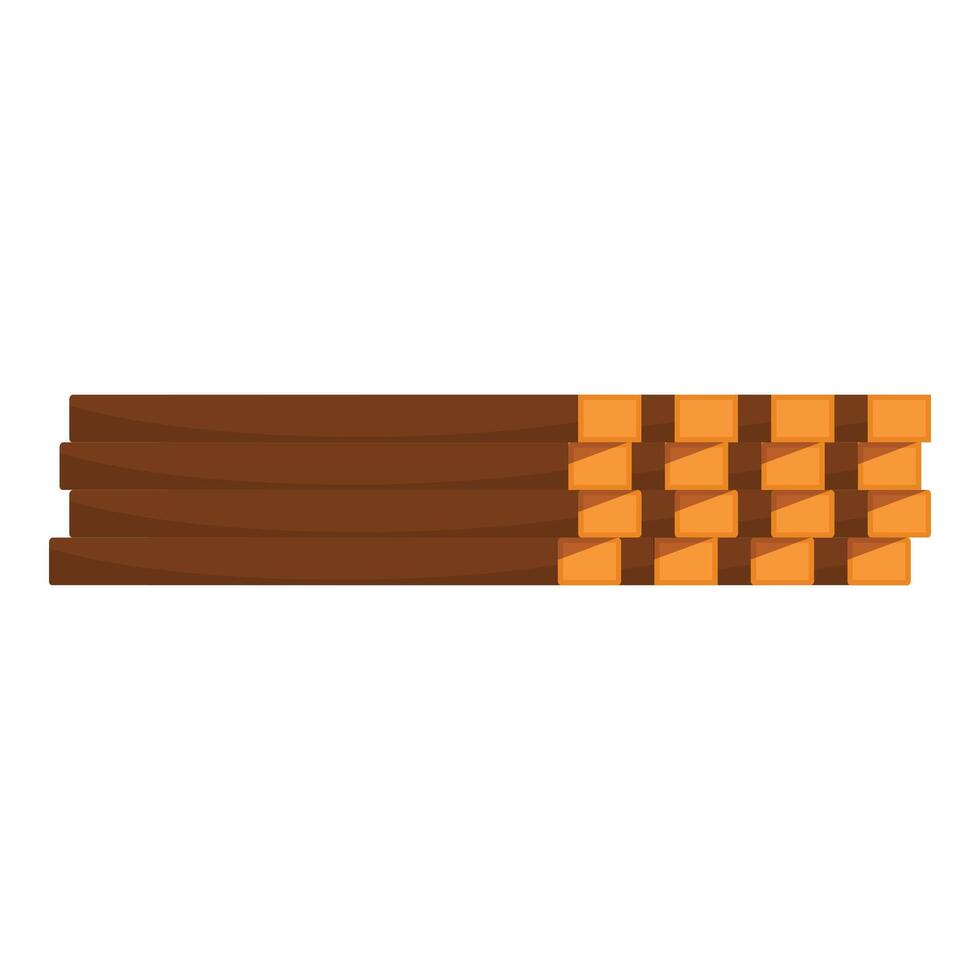 Stack of wooden planks for construction material vector