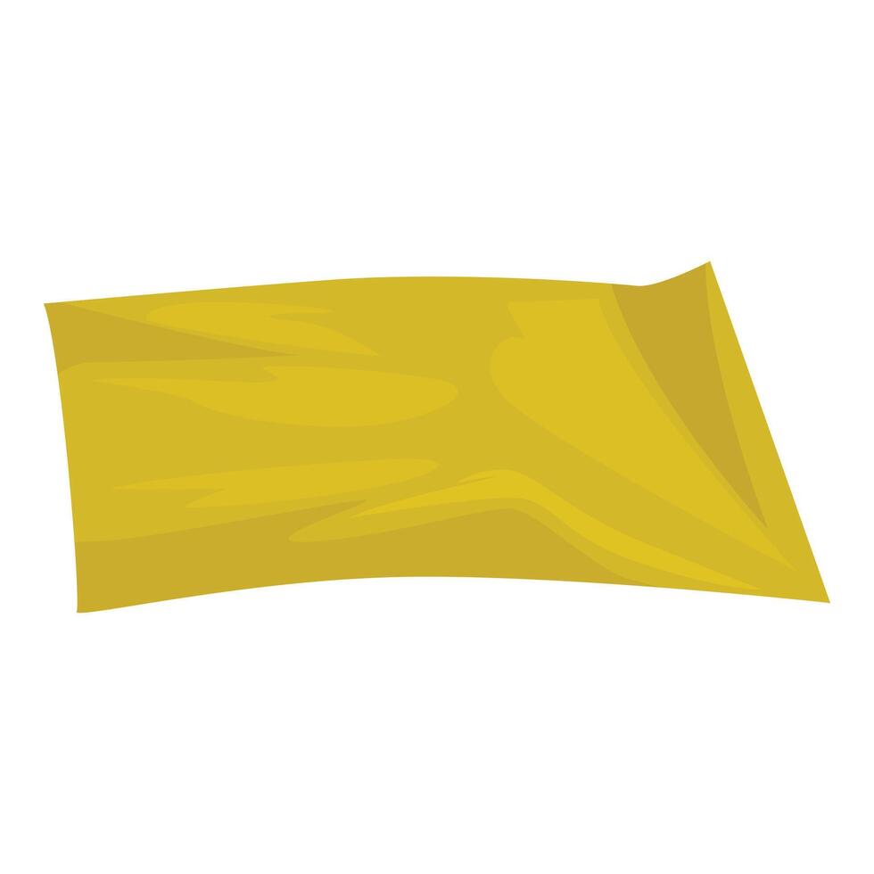 Yellow fabric waving in the wind like a flag vector