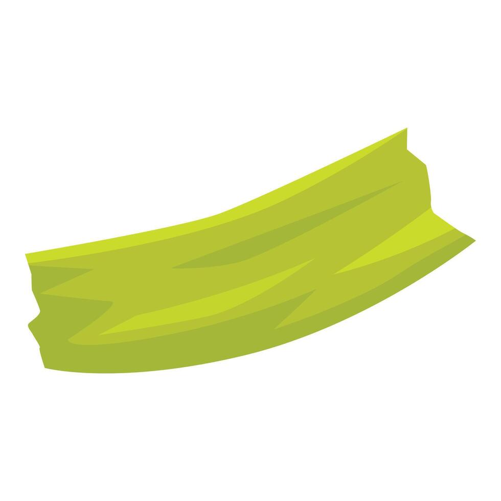 Green sticky tape holding something on white background vector