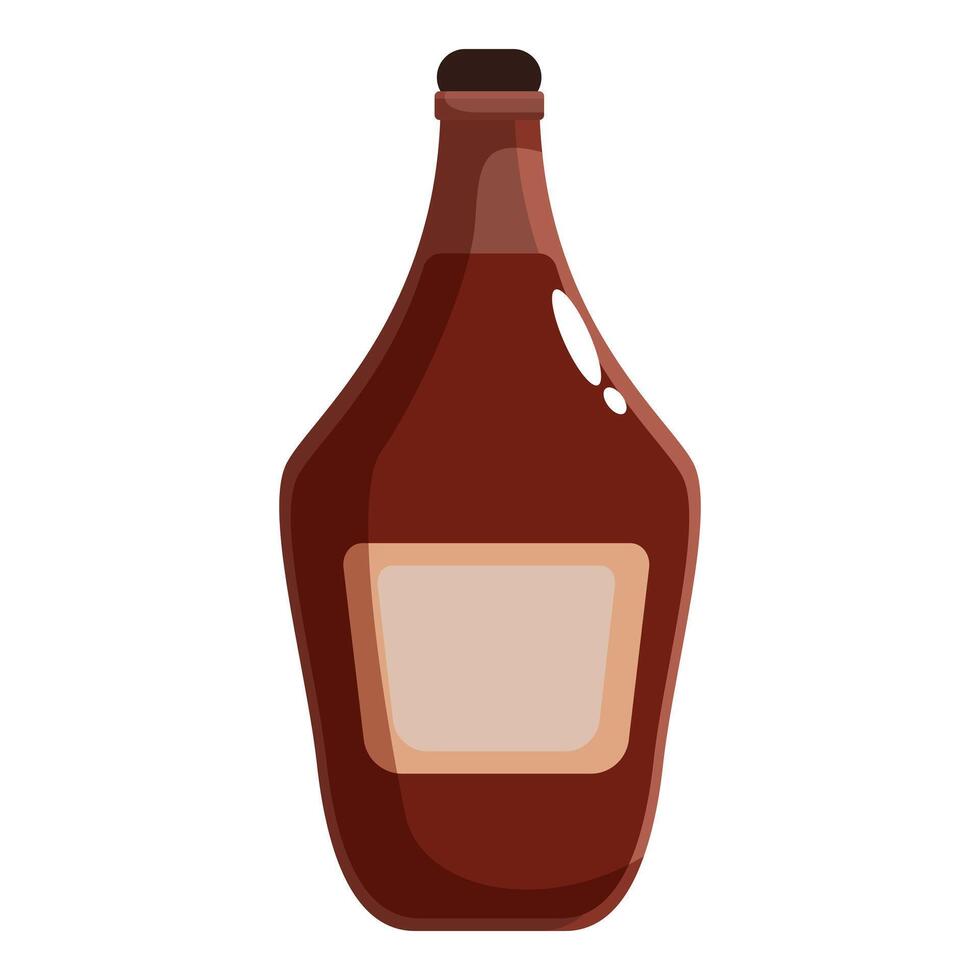 Brown glass bottle with blank label for your product vector
