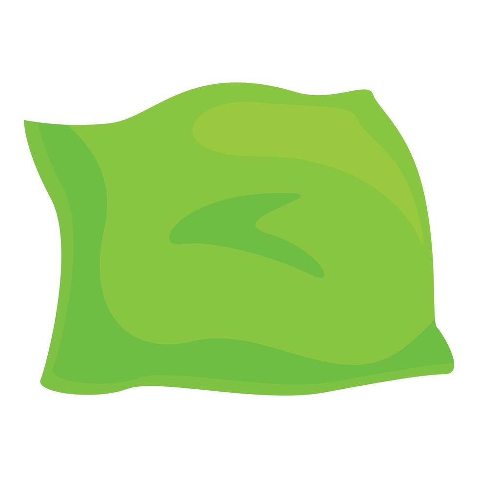 Green pillow providing comfortable support for sleeping vector