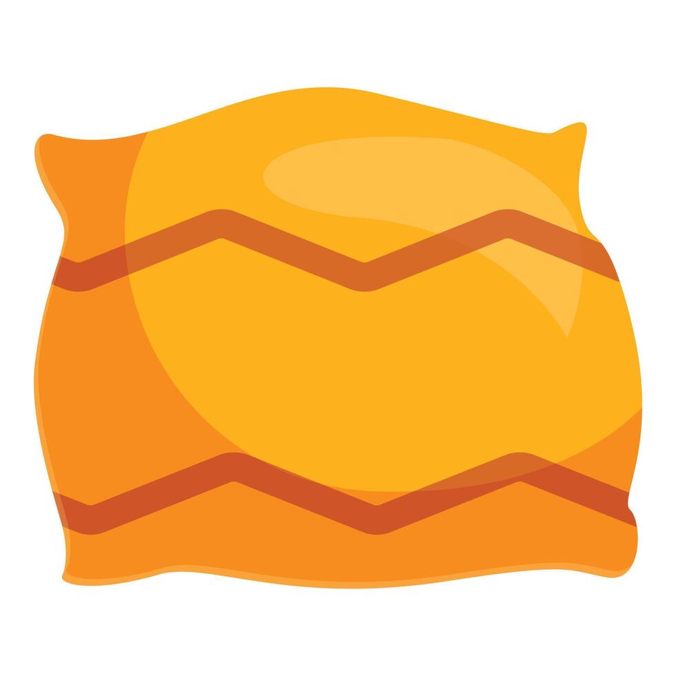 Comfortable yellow pillow providing restful sleep vector