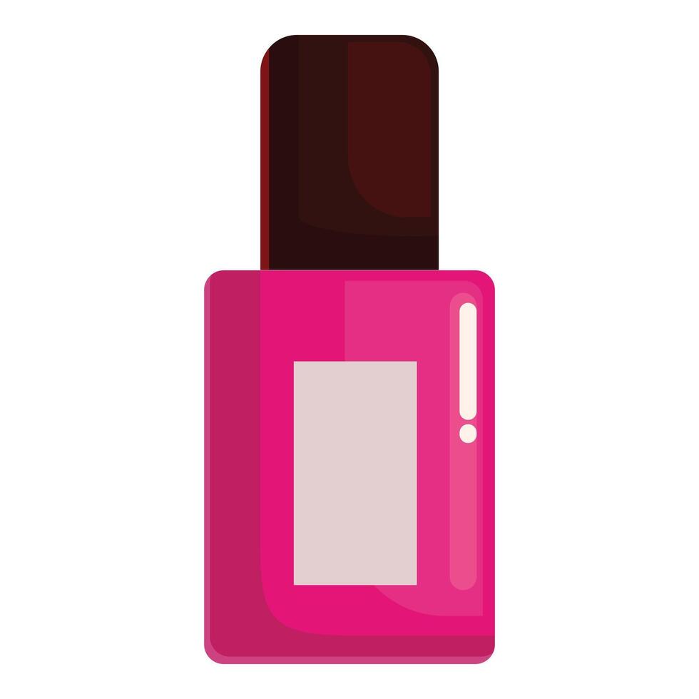 Pink nail polish bottle with blank label for branding vector