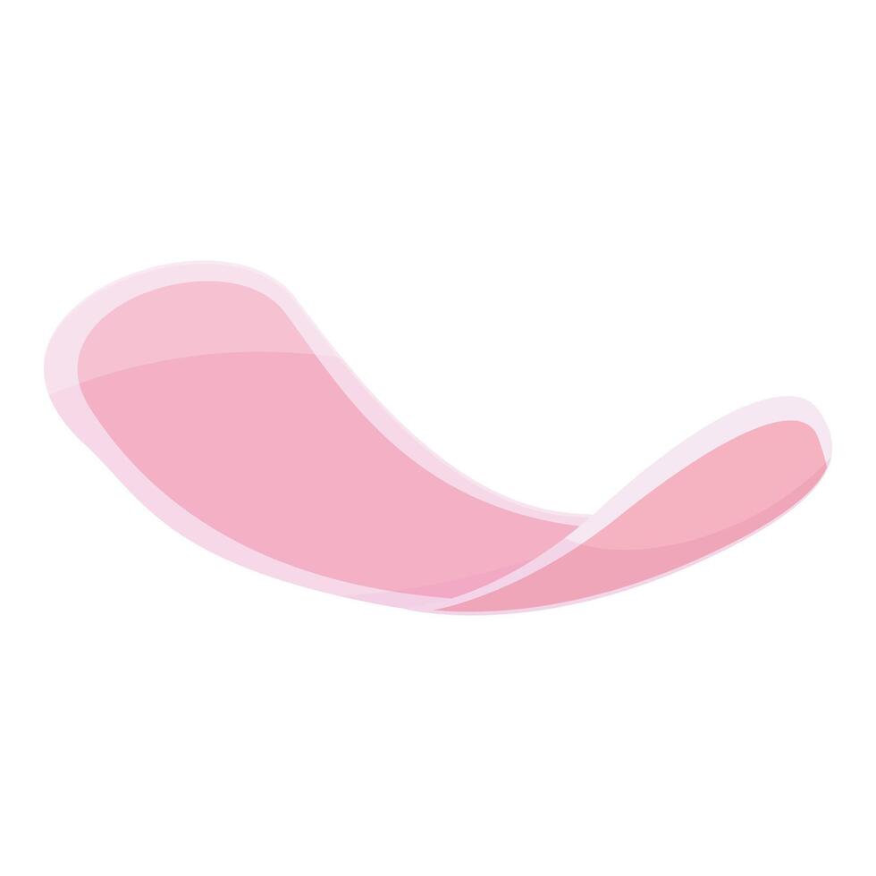 Pink sanitary pad floating on white background vector