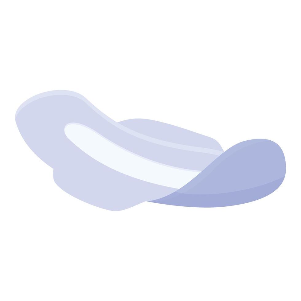 Soft pad providing comfort and protection during menstruation vector