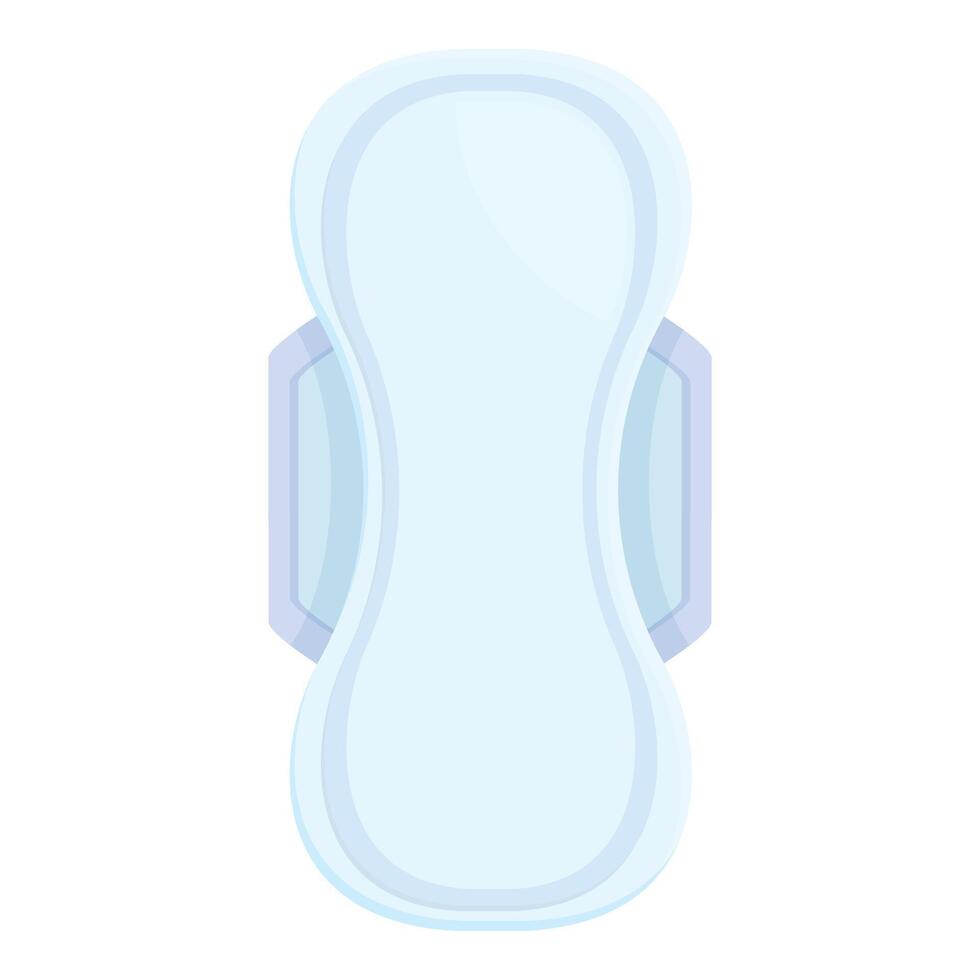 Sanitary pad with wings providing comfort and protection during menstruation vector