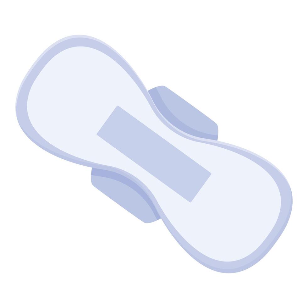 Blue sanitary pad providing comfort and protection vector
