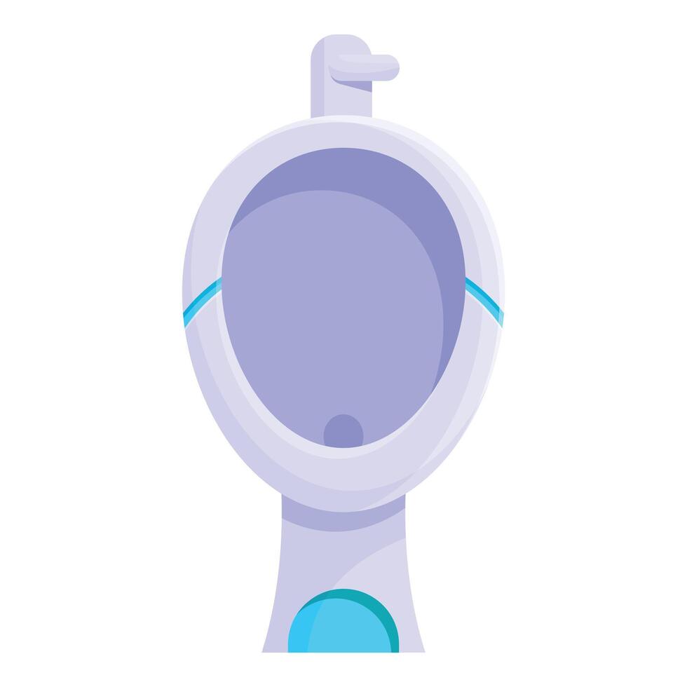 Futuristic urinal standing on white background vector