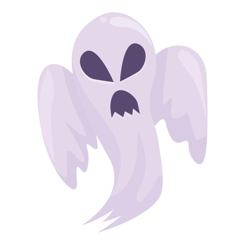 Scary ghost floating with angry face for halloween celebration vector