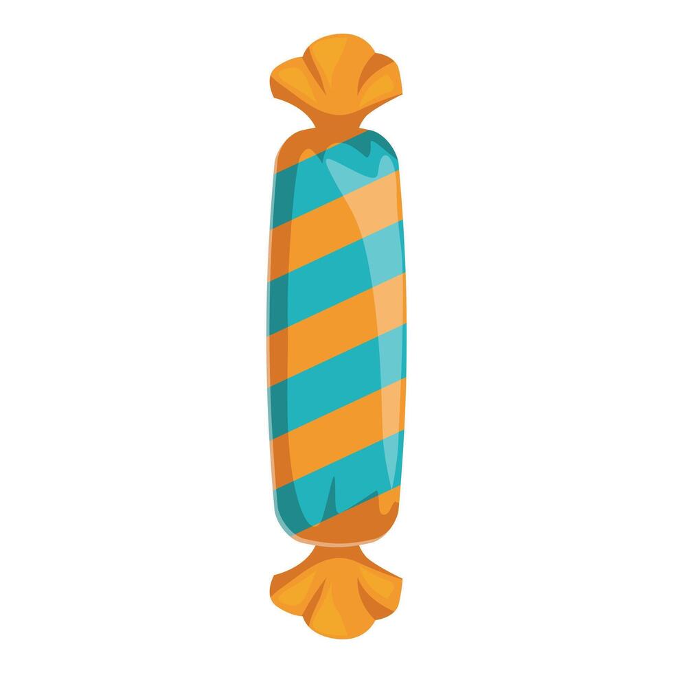 Blue and orange candy showing diagonal stripes design vector