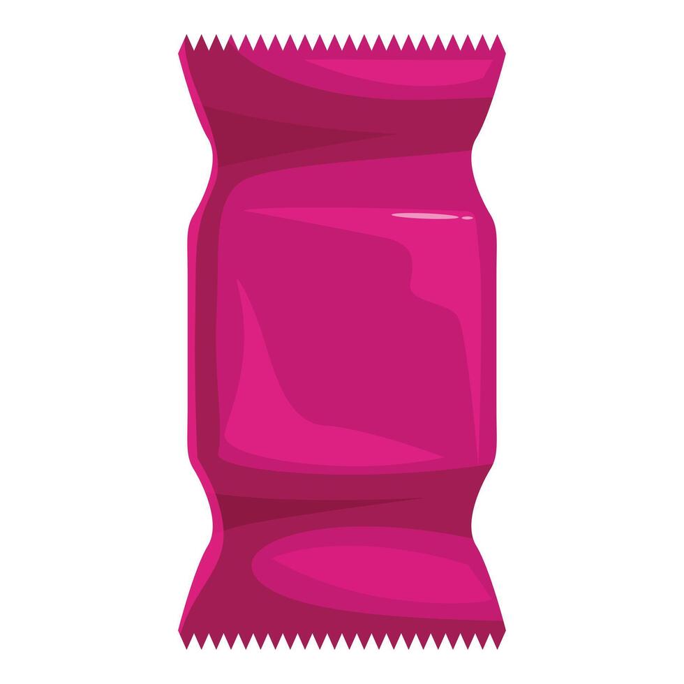 Pink flow pack packaging showing blank space for product design vector
