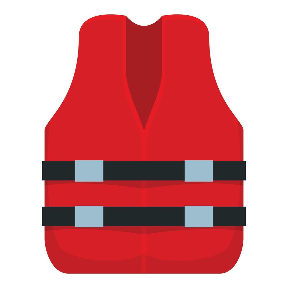 Red life vest ensuring safety during water activities vector