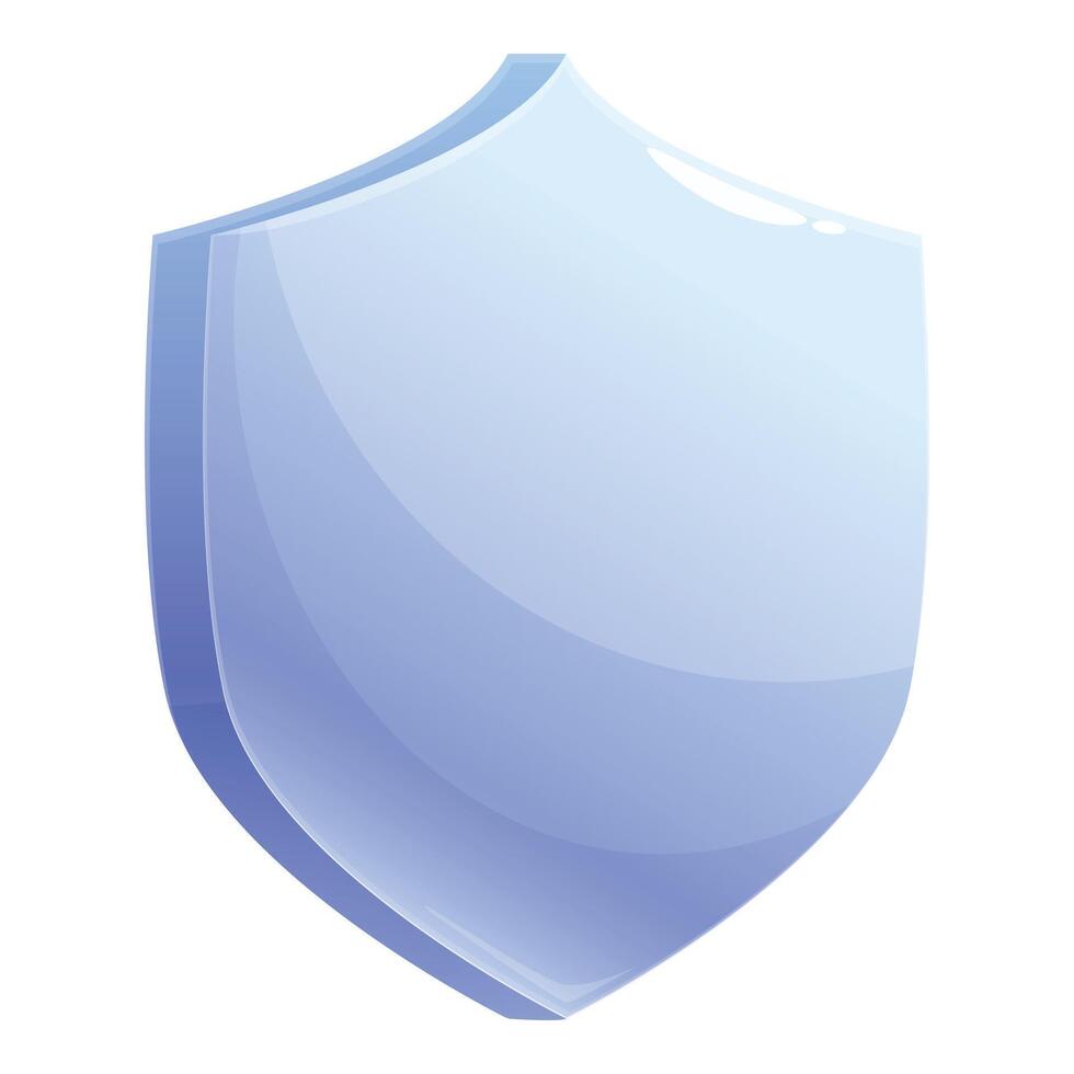 Blue shield providing protection and security vector