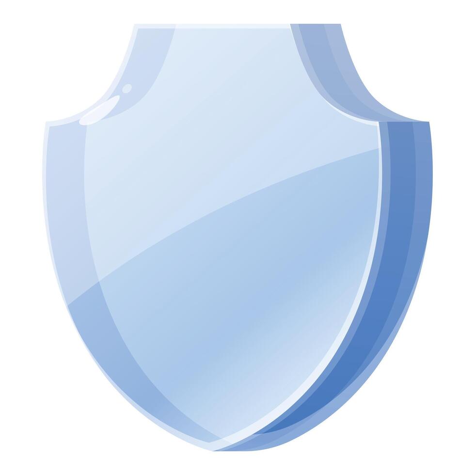 Blue shield providing protection with strong defense vector