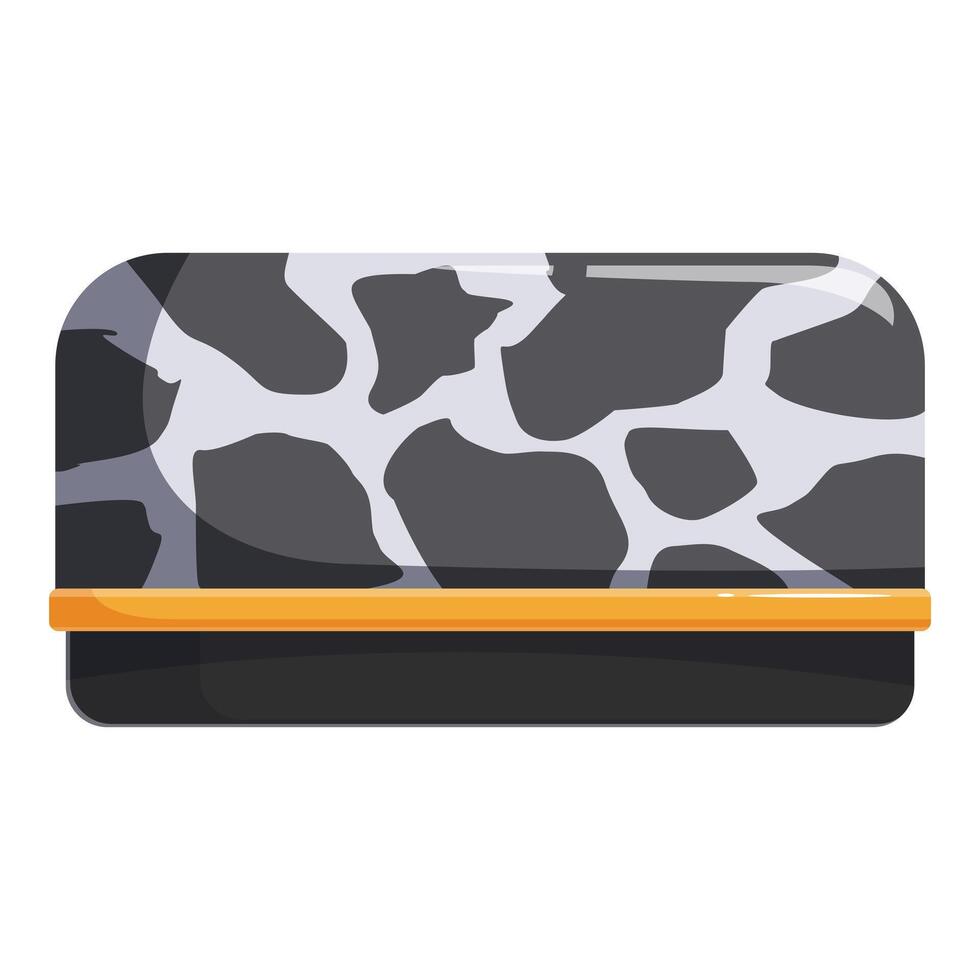 Black and white giraffe pattern clutch bag with gold clasp vector
