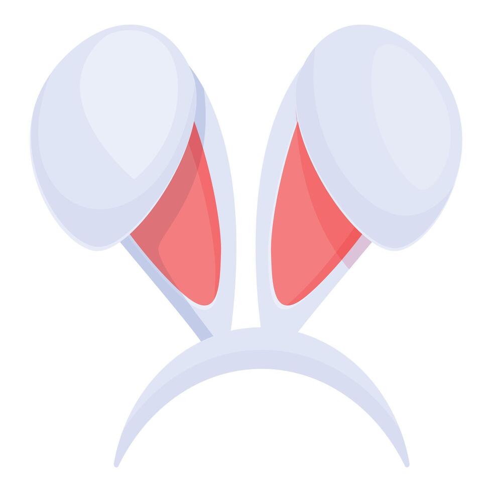White bunny ears headband creating festive atmosphere vector