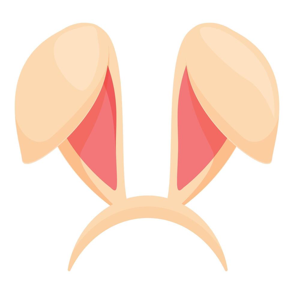 Funny bunny ears headband is waiting for easter celebration party vector