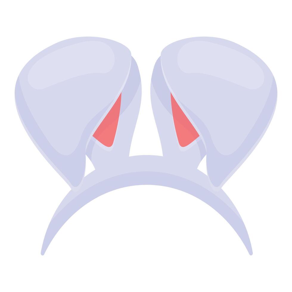 Cute headband with bunny ears is lying on white background vector