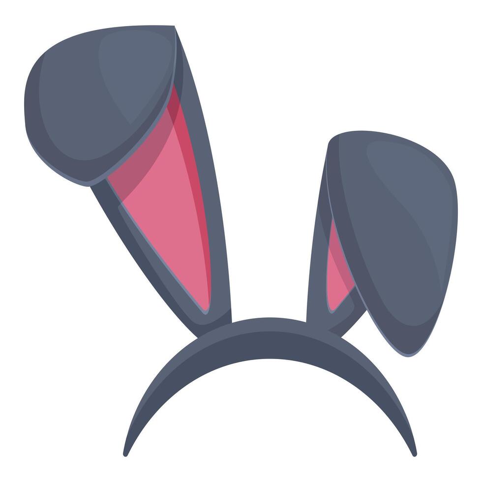 Grey and pink bunny ears headband costume accessory for celebrating easter vector