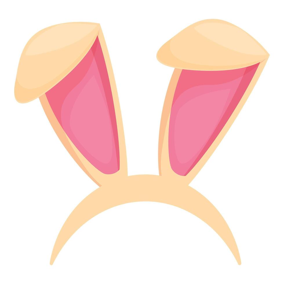 Bunny ears headband standing up isolated on white background vector