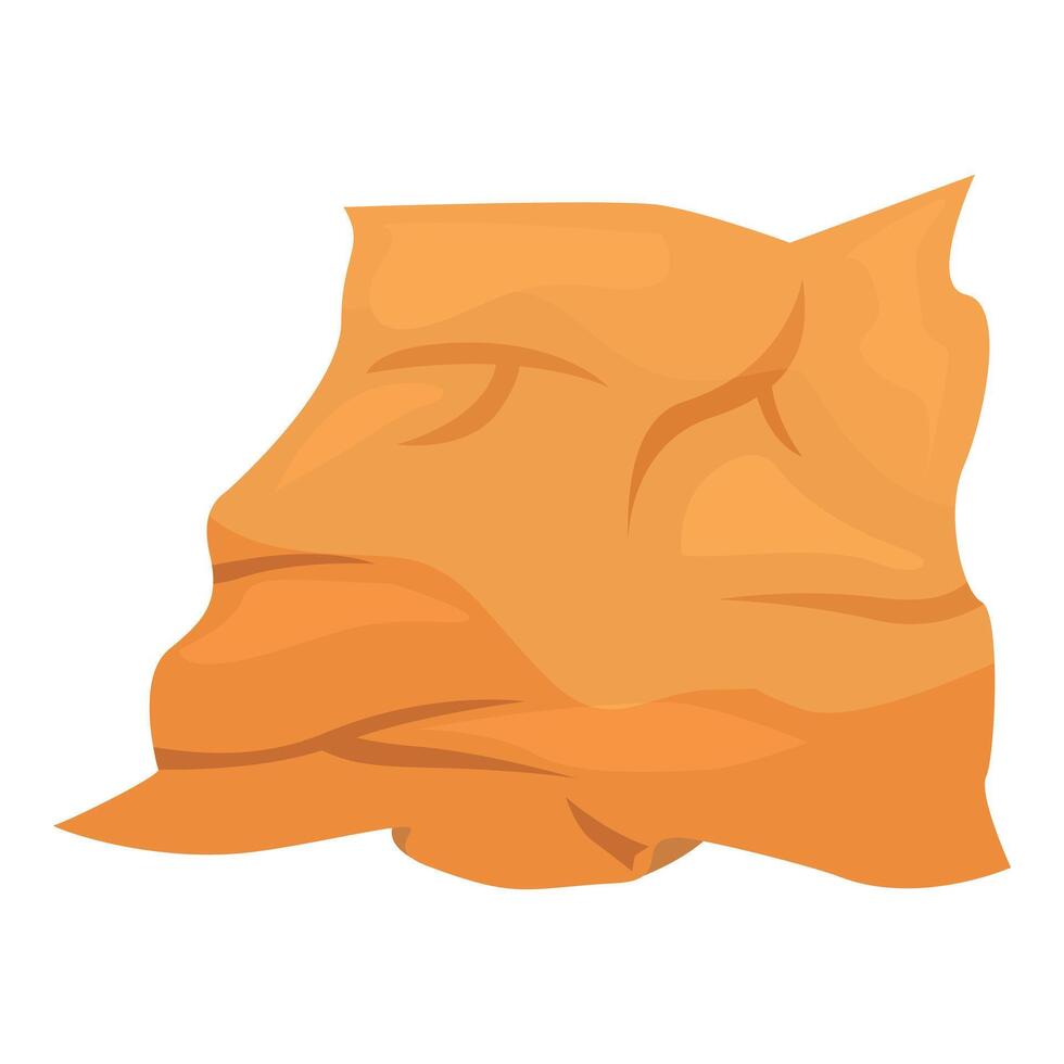 Crumpled sheet of paper is being blown by the wind vector