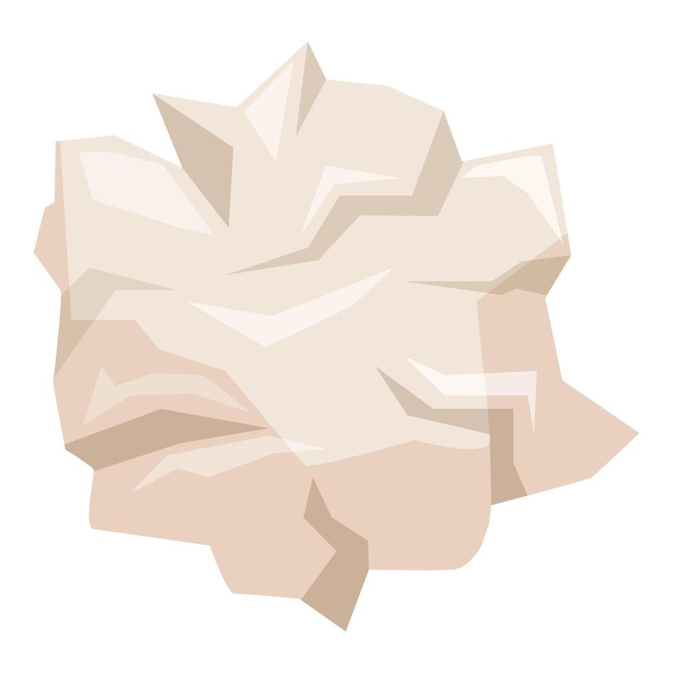 Crumpled paper ball illustrating bad ideas and mistakes vector