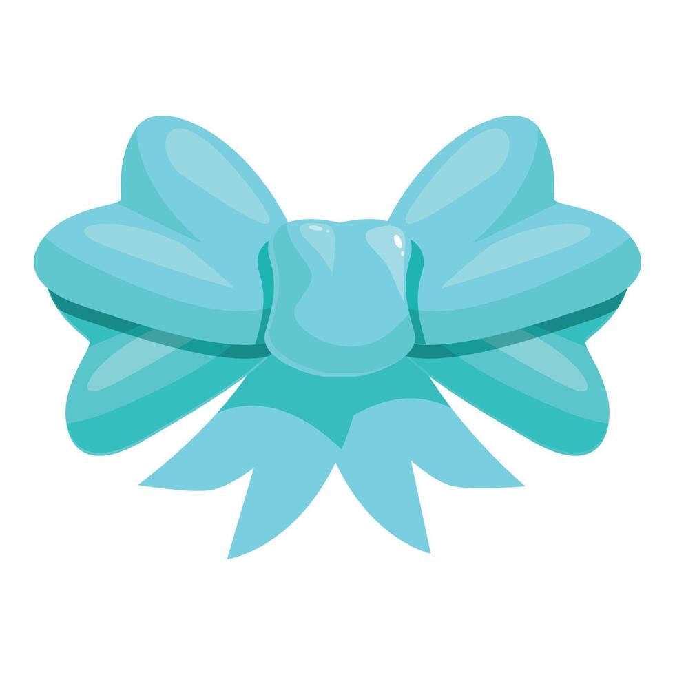 Aqua blue gift bow creating a perfect decorative element vector