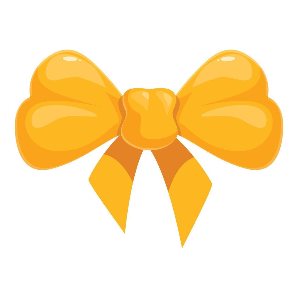 Big shiny yellow bow is decorating something special vector