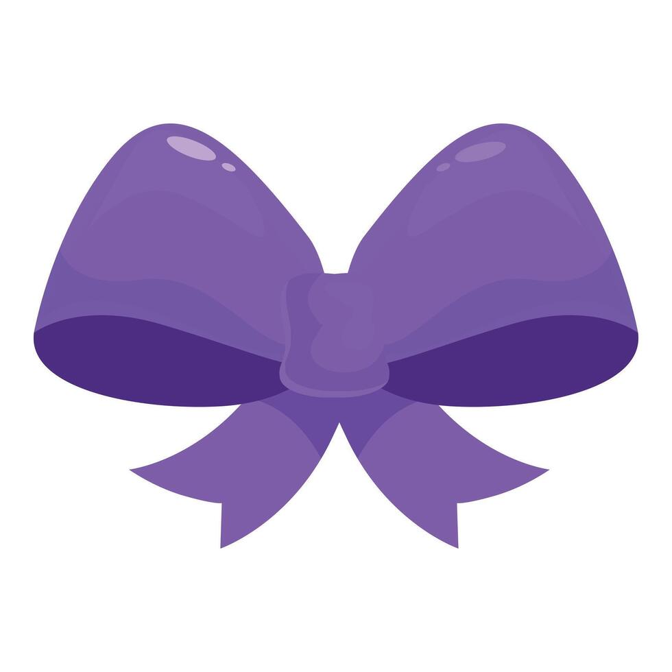 Big purple bow adding a touch of elegance to a gift vector