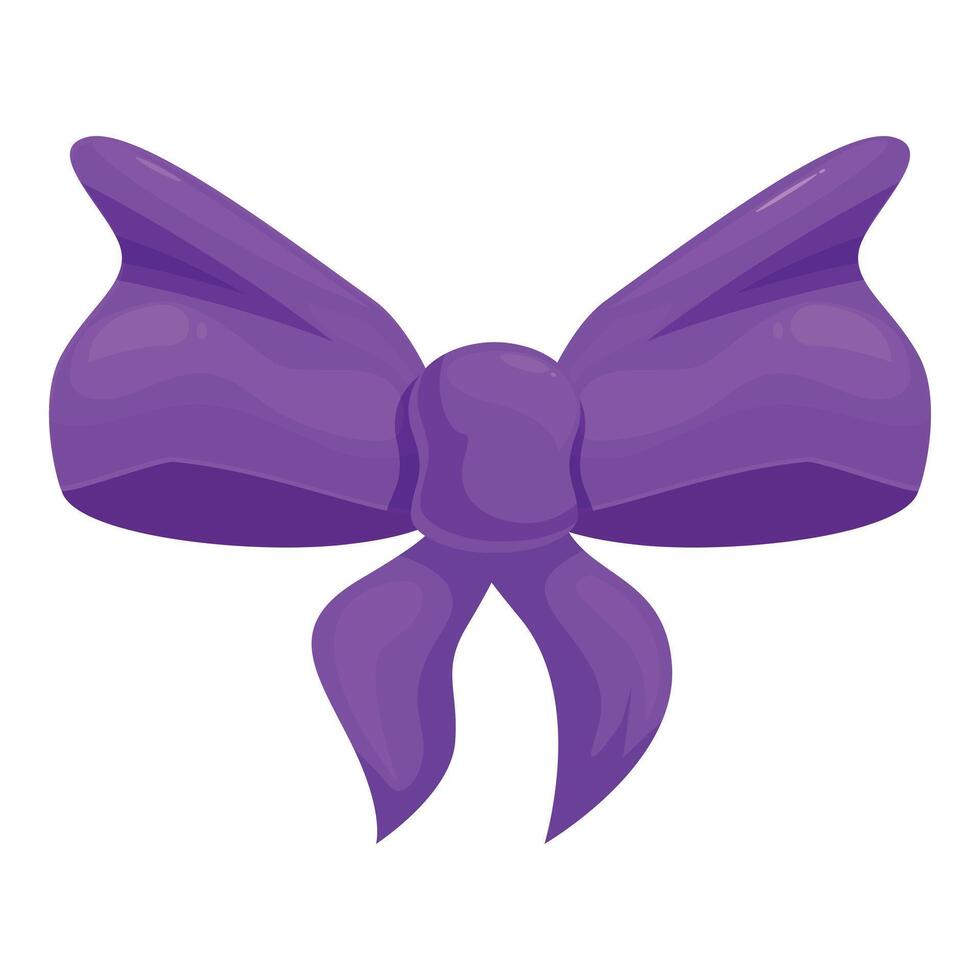 Shiny purple bow adding a touch of elegance and celebration vector