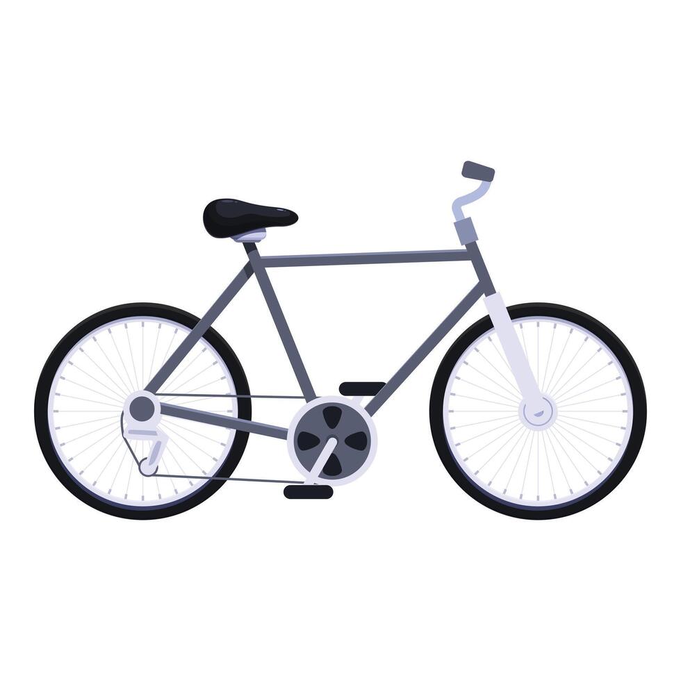 City bicycle standing alone on white background vector