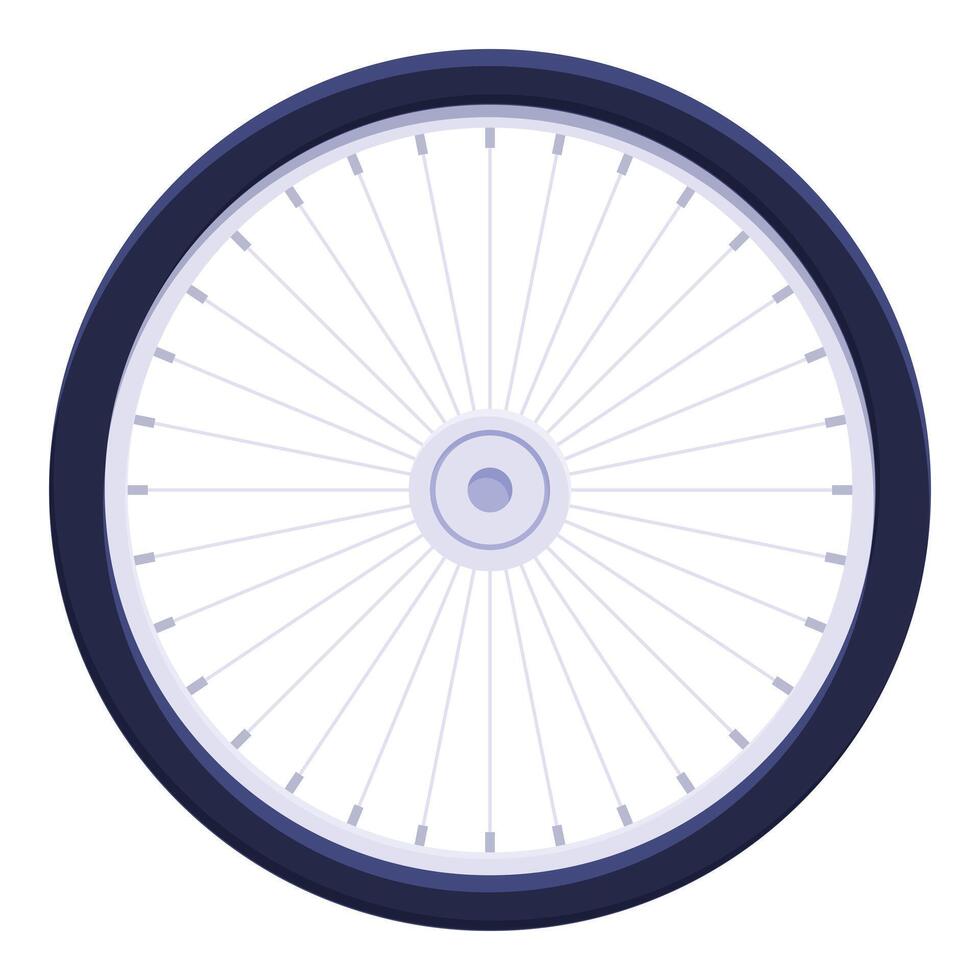 Bicycle wheel spinning with spokes and tire for transportation vector
