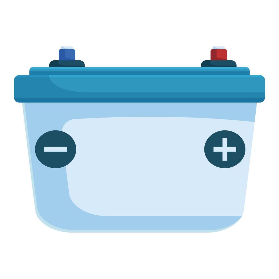 Car battery providing energy for starting the engine vector