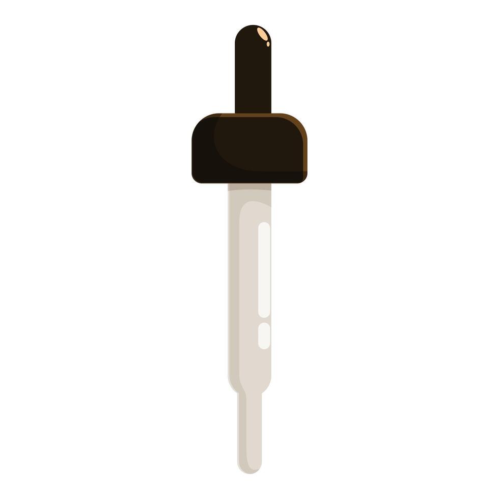 Glass pipette dispensing liquid dropper for medical or chemical use vector