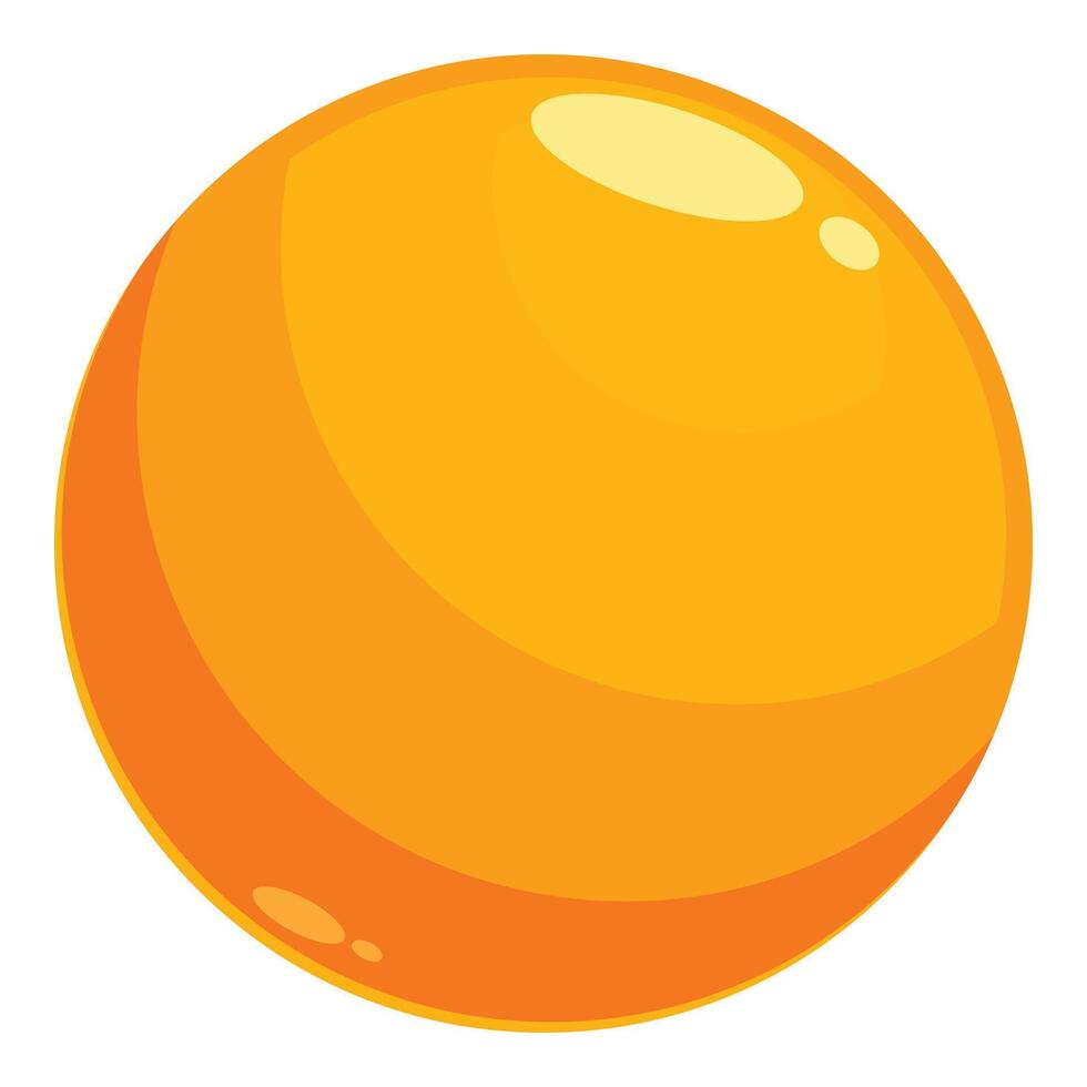 Yellow sphere ball glowing round circle orb ellipse 3d glossy vector