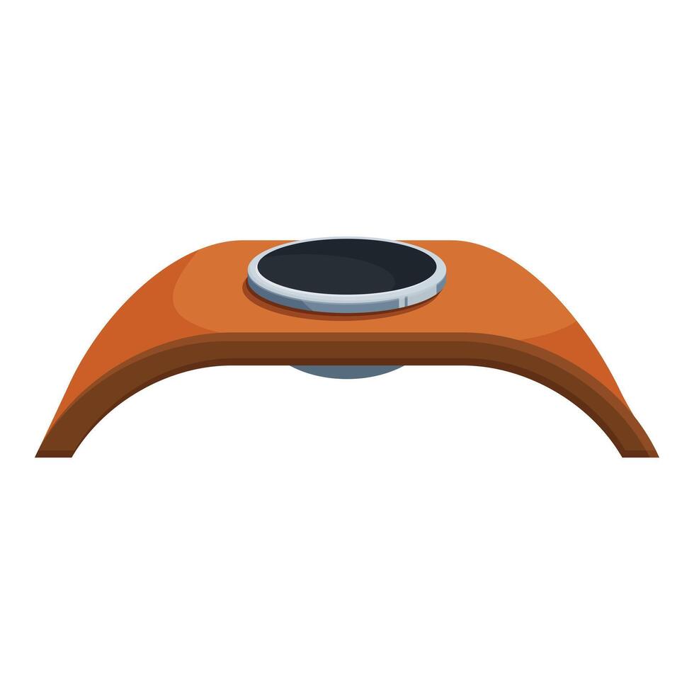 Futuristic smartwatch with flexible screen and round display interface vector