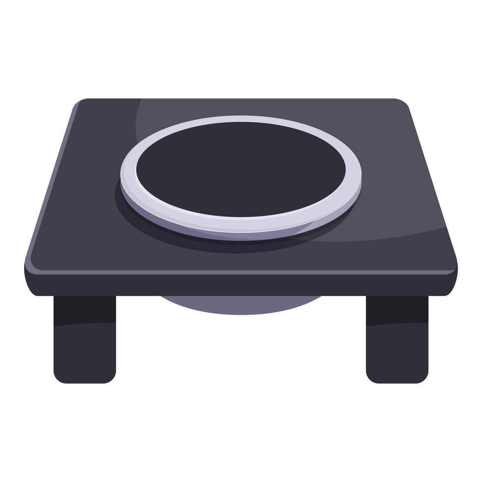 Modern induction cooker using electromagnetic heating technology for cooking vector