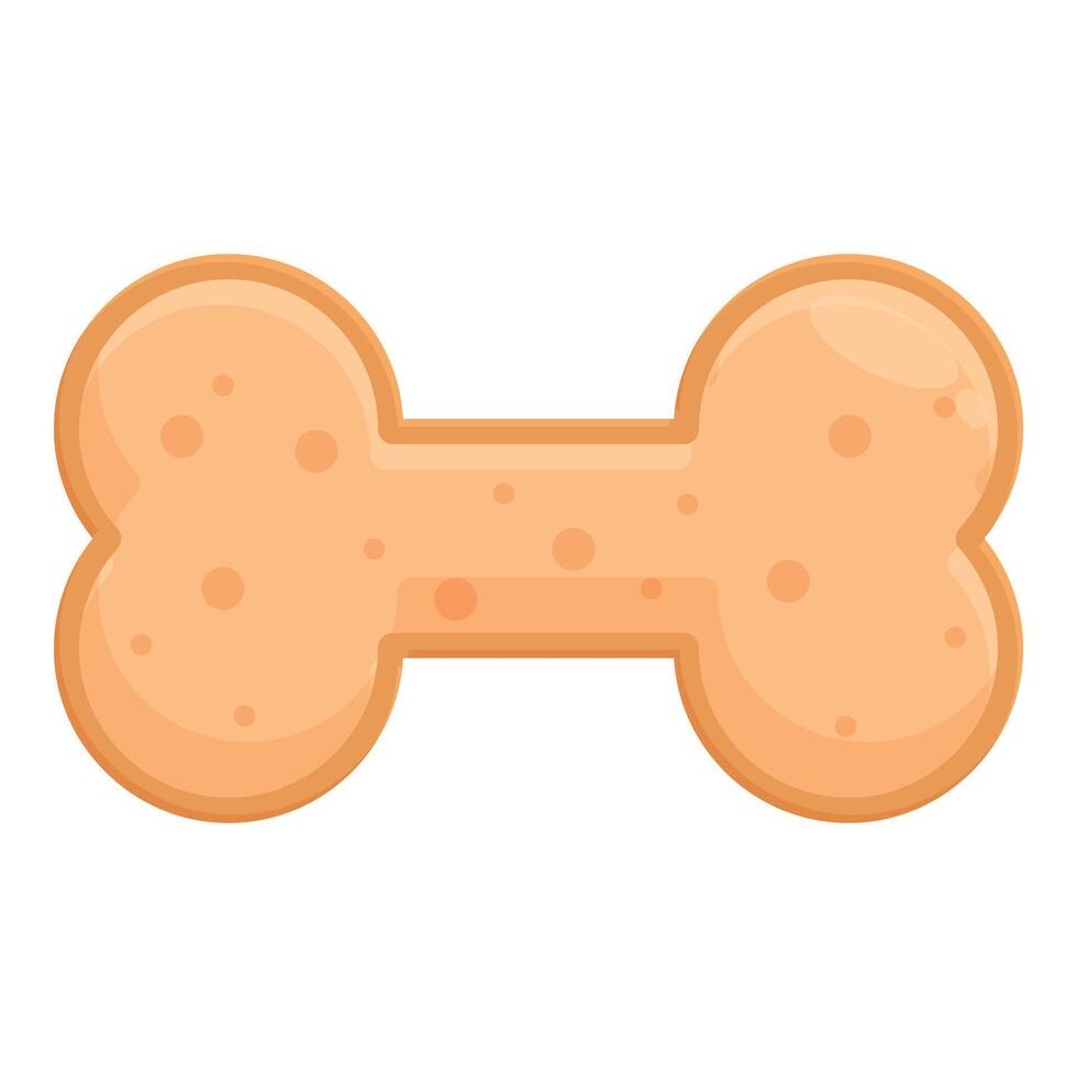 Crunchy dog bone lying on a white background vector
