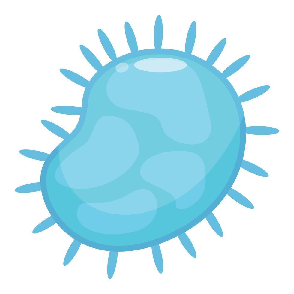 Virus with spikes is spreading and infecting a body vector