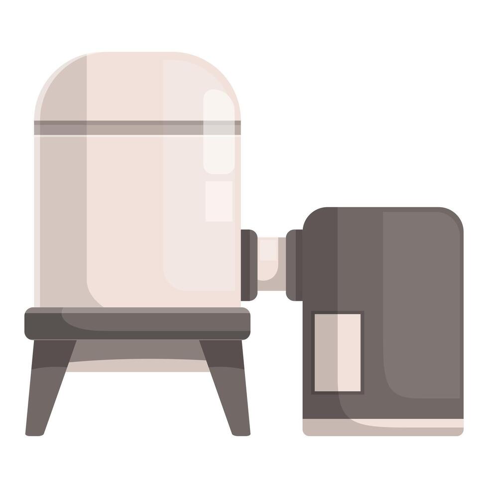 Water treatment system purifying drinking water with filtration and purification vector