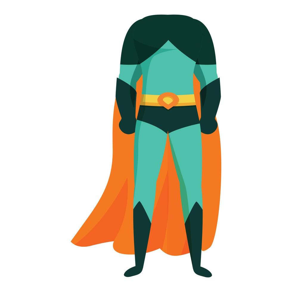 Superhero standing with cape waving in the wind vector