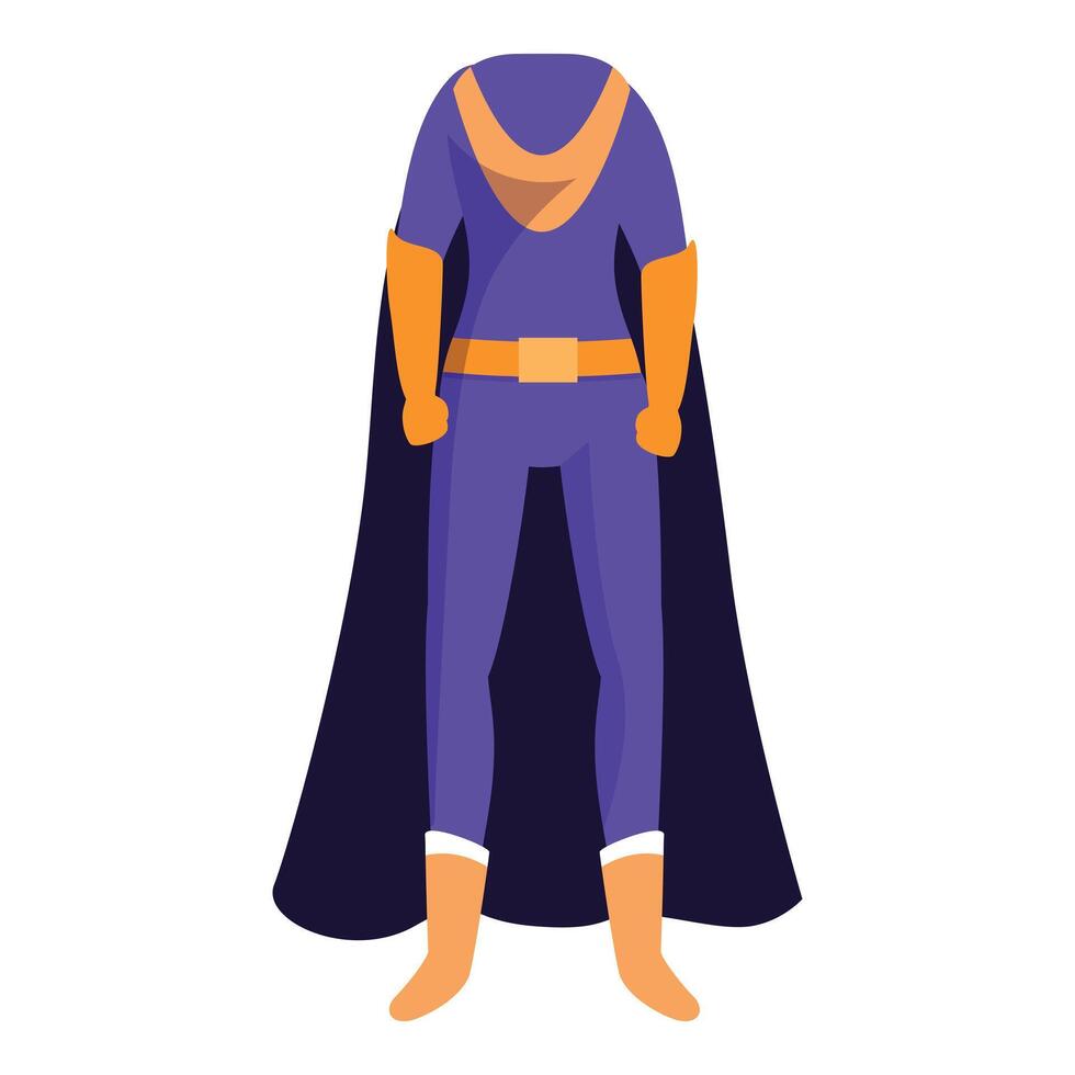 Superhero costume standing with clenched fists ready for action vector