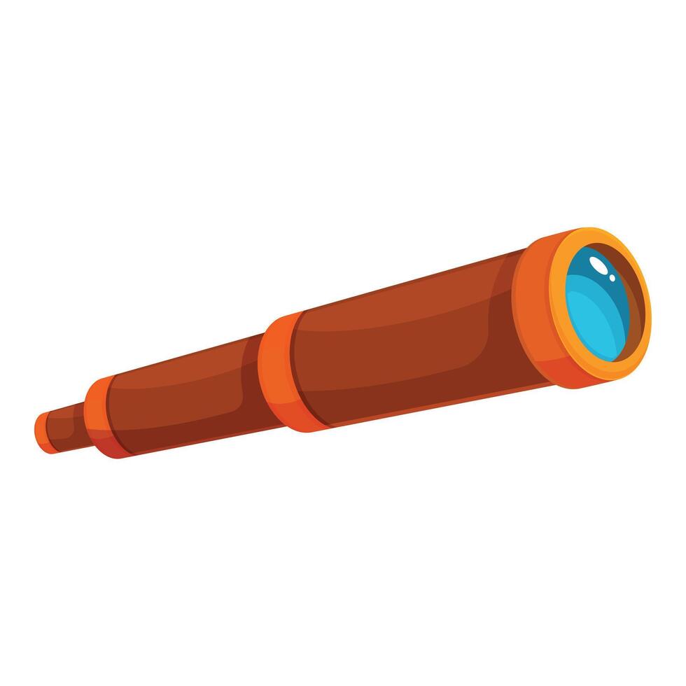 Vintage antique telescope searching for new discoveries vector