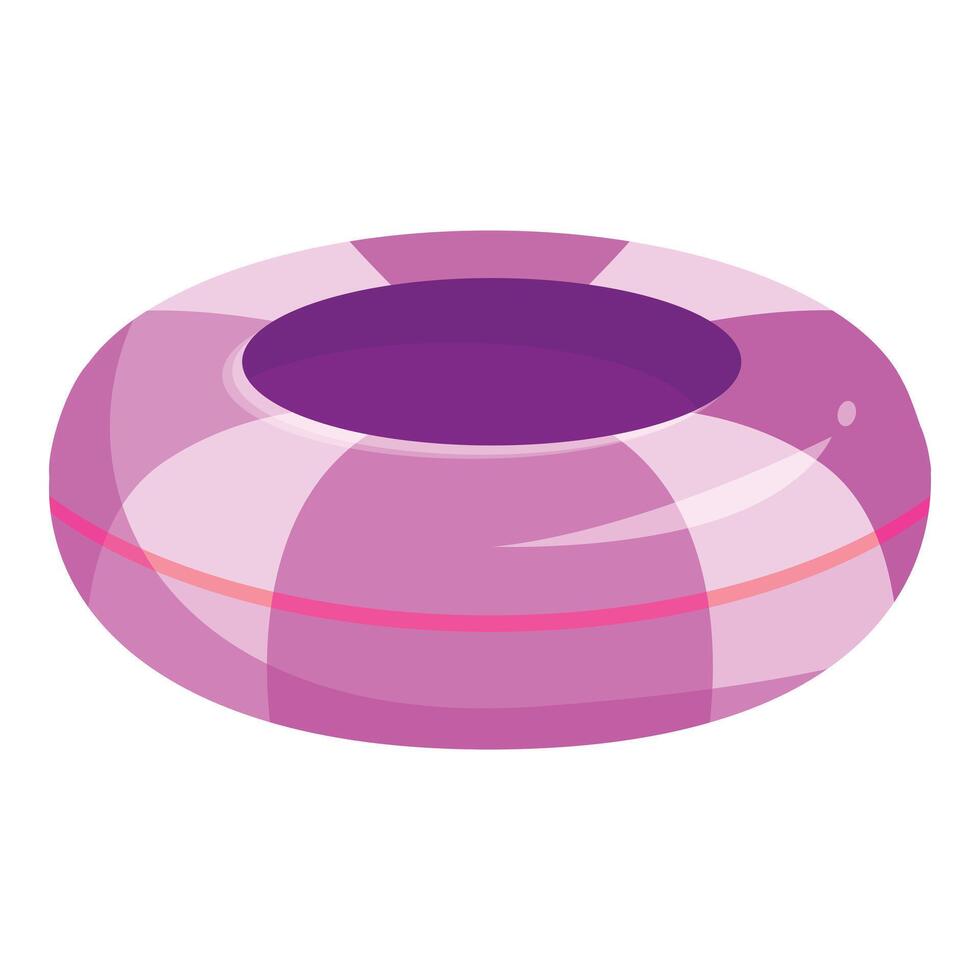 Pink inflatable swim ring isolated on white background vector