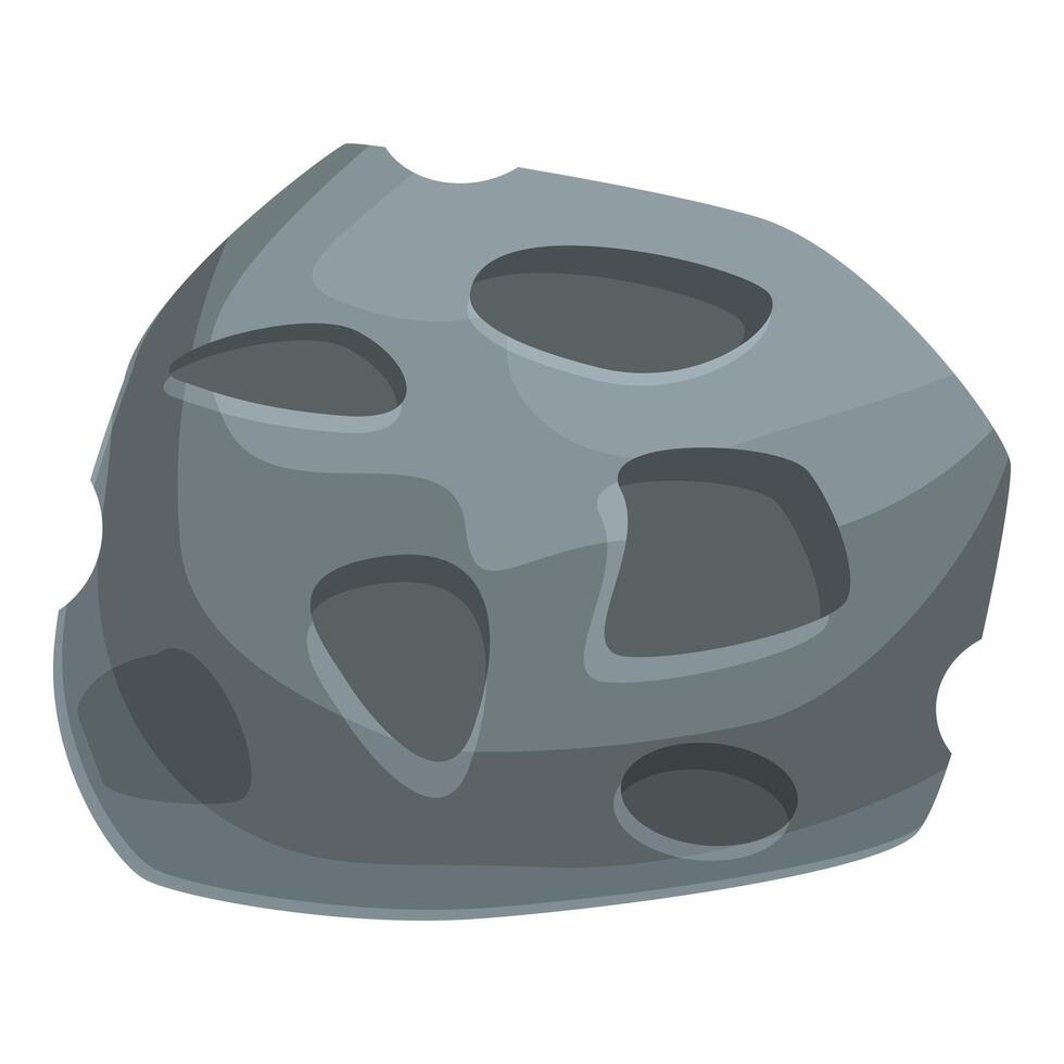Large asteroid floating in space with craters vector