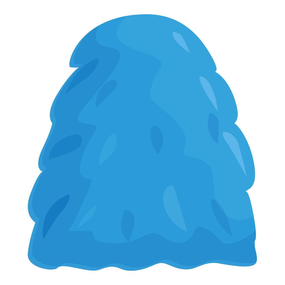 Blue wavy bush growing isolated on white background vector