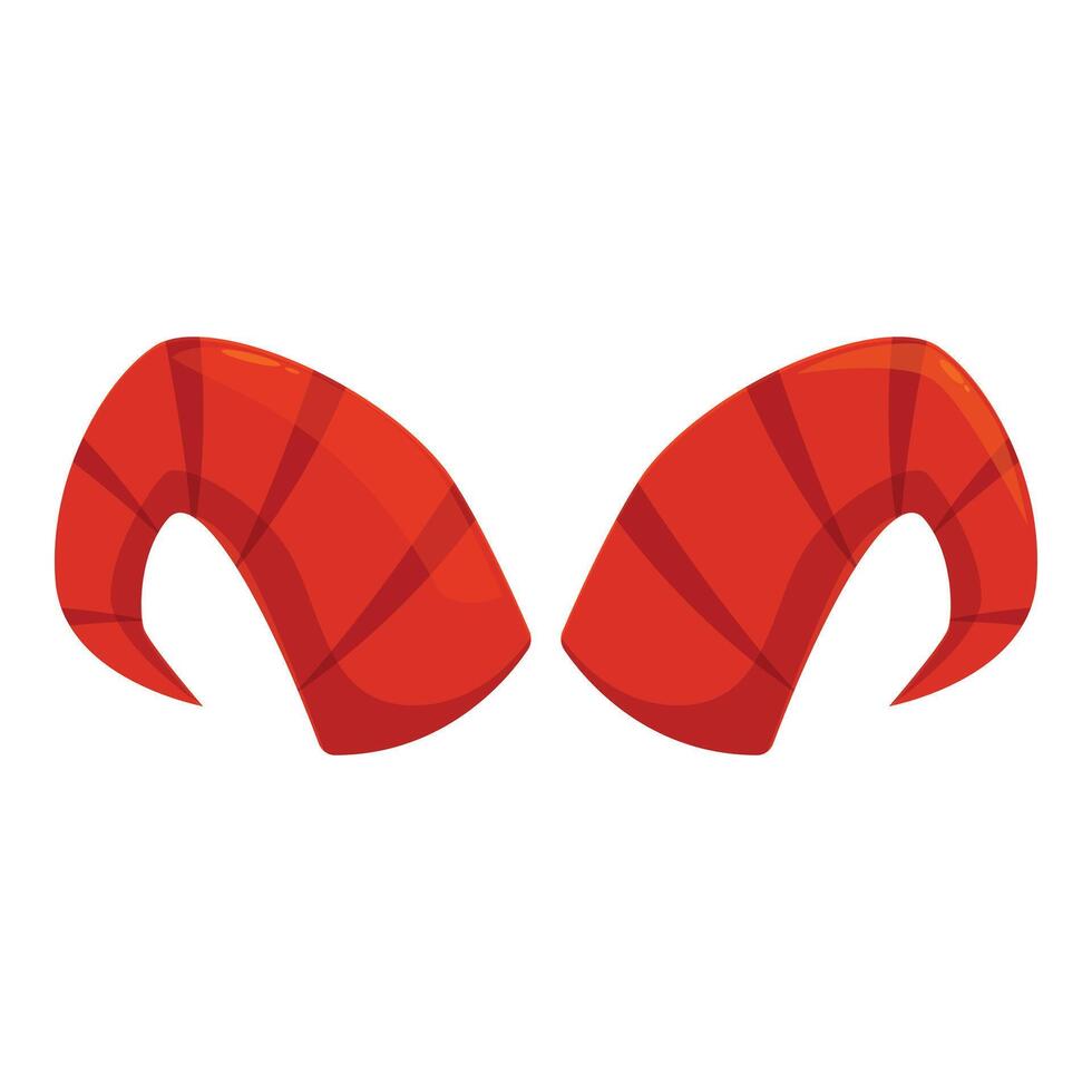 Red devil horns showing threatening gesture vector