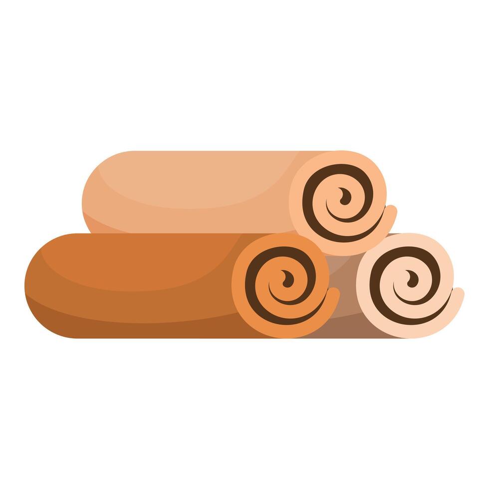 Three cinnamon sticks forming a triangle shape vector