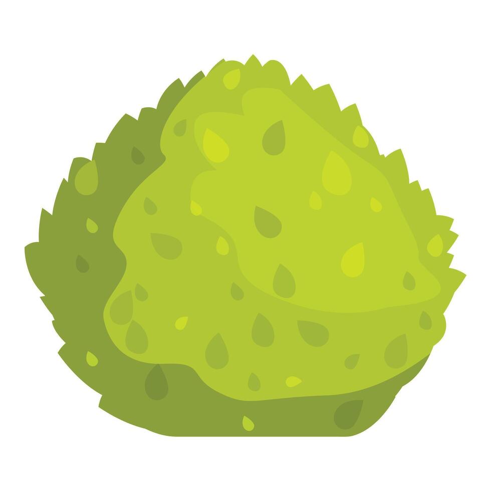 Green round bush growing with lush foliage for garden design vector